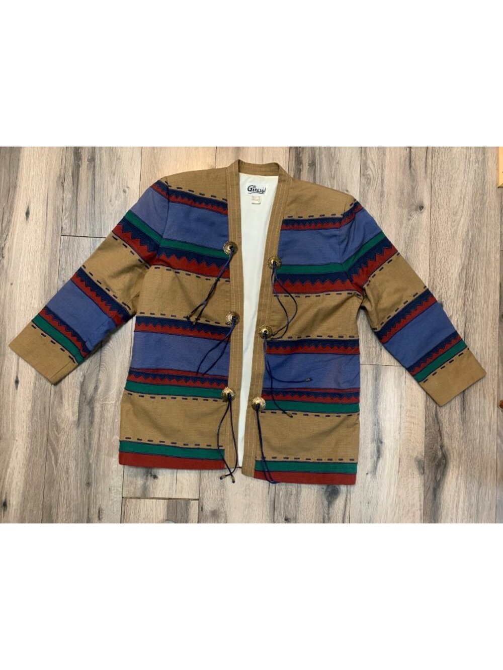 Girasol Womans M Jacket Southwestern Western Pockets Shoulder Pads